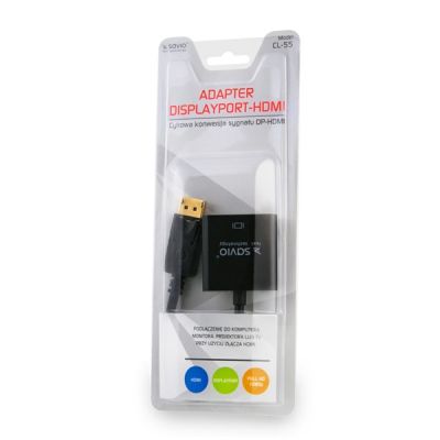 2. SAVIO cl-55 Adapter (HDMI F - DisplayPort M; 0,10 m; schwarz)
