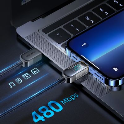 9. Joyroom A4 USB-C/ Lightning 20 W 1,2 m Kabel mit Display – Schwarz