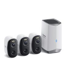 Baseus Security N1 2K Outdoor-Kameraset (3 Kameras + Basisstation) – Weiß