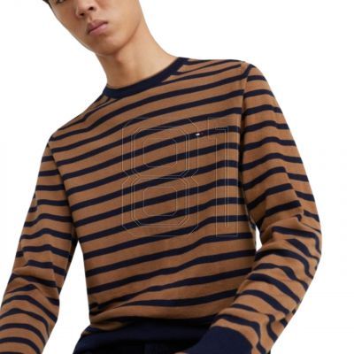 8. Tommy Hilfiger Feinmaschiger Merinopullover mit C-Ausschnitt und Spitzen M MW0MW25410