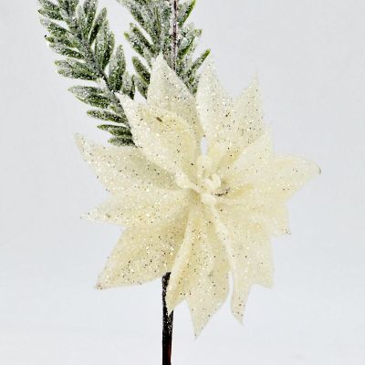 3. DEKORATIVER ZWEIG 23 CM SILBER