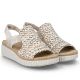 3. Beige gewebte Plateau-Sandalen für Damen, Rieker 69276-60