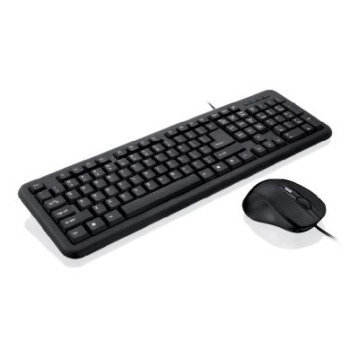 Tastatur- und Mausset IBOX OFFICE KIT II TASTATUR UND OPTISCHE MAUS USB IKMOC2005070U (USB 2.0; (US); schwarz; optisch)