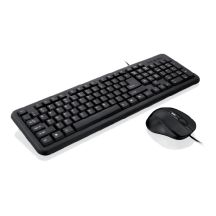 Tastatur- und Mausset IBOX OFFICE KIT II TASTATUR UND OPTISCHE MAUS USB IKMOC2005070U (USB 2.0; (US); schwarz; optisch)