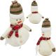 8. Dekorativer Schneemann, 23 cm, mit Hut und Schal