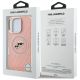 8. Karl Lagerfeld IML Glitter Karl & Choupette Heads Logo MagSafe Hülle für iPhone 16 Pro - Pink