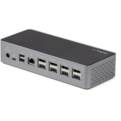 2. StarTech.com DK31C4DPPDUE Kabelgebundene Dockingstation USB 3.2 Gen 2 (3.1 Gen 2) Typ-C Schwarz, Grau