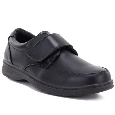 Schwarze Herrenschuhe mit Klettverschluss Vanhorn Z26-TO90404