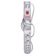 3. Activejet APN-8g/3m-GR Überspannungsschutzleiste (3 x Typ C, 5 x UTE; 10 A; 3 m; grau)