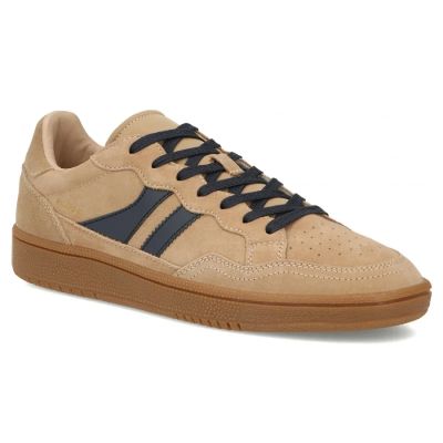 Herren-Lederschuhe, beige Sneaker, Filippo MP7794