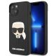 Karl Lagerfeld 3D-Gummihülle mit Karls Kopf für iPhone 13 / 14 / 15 - Schwarz