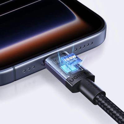 10. Ugreen USB-C auf USB-C PD Schnellladekabel 100 W 0,5 m – Schwarz
