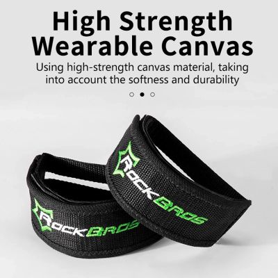 6. Rockbros GZT1001BK Fahrrad Pedalriemen 2 Stück - Schwarz