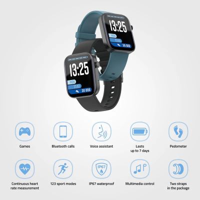 10. LAMAX BCool2 Plus Schwarze Smartwatch