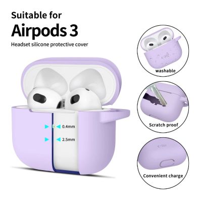 2. Tech-Protect Silikon-Hakenhülle für Apple AirPods 3 – Lila