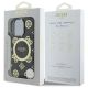 7. Guess IML Peony On 4G Background MagSafe-Hülle für iPhone 16 Pro – Schwarz