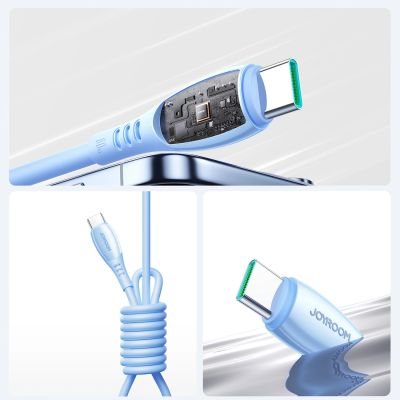 12. Joyroom S-A59 Vibrant Series 60W USB-C - USB-C-Kabel 1,2 m - blau