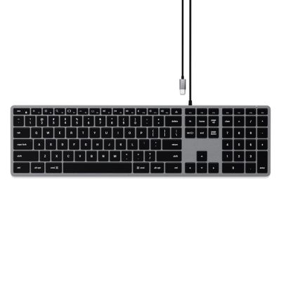 Satechi Slim W3 Tastatur mit Ziffernblock, USB-C (Space Grau), US-Version