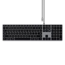 Satechi Slim W3 Tastatur mit Ziffernblock, USB-C (Space Grau), US-Version