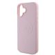 6. Guess Grained Gold Ring MagSafe-Hülle für iPhone 16 Plus – Rosa