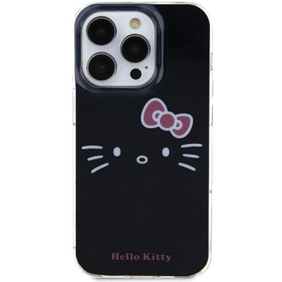 3. Hello Kitty IML Kitty Face Hülle für iPhone 15 Pro Max – Schwarz