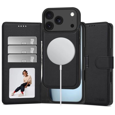 Tech-Protect Wallet MagSafe Hülle für iPhone 17 Pro / 18 Pro – mattschwarz