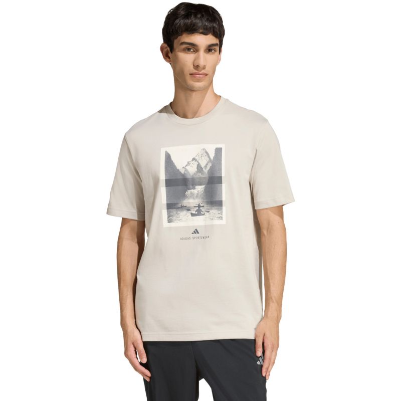 adidas Herren Outdoor Kajak Grafik T-Shirt beige KB2541