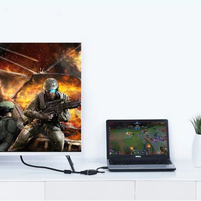 16. Ugreen Kabel Kabeladapter unidirektionaler Adapter mit HDMI (männlich) auf VGA (weiblich) FHD schwarz (MM105 40253)