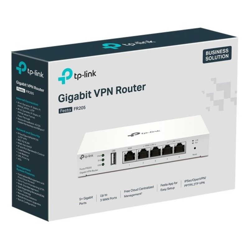 6. TP-Link Festa FR205 Router 10 Gigabit Ethernet, 100 Gigabit Ethernet, Gigabit Ethernet Weiß