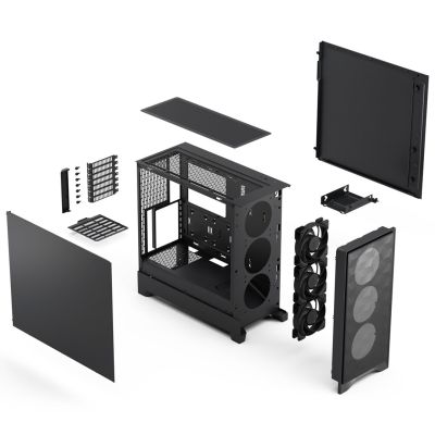 6. Fractal Design Pop 2 Air Schwarz Solid Midi Tower Schwarz