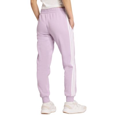 15. adidas Essentials 3-Streifen Fleece Slim Damenhose Rosa JY3097
