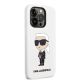 4. Karl Lagerfeld KLHCP14LSNIKBCH iPhone 14 Pro 6.1" Hardcase weiß/weiß Silikon Ikonik