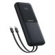 5. Baseus Lipow 10000mAh 22,5W Powerbank mit integriertem Dual-Kabel und Display (inkl. zusätzlichem schwarzen Baseus Simple USB-A-auf-USB-C-Kabel, 3A, 0,2 m) – Schwarz