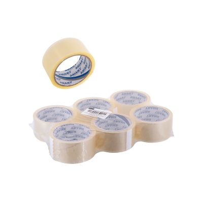 4. BSTech SMART Acryl-Transparentband 48 mm x 60 m, 6 Stück im Set