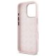 7. Guess Silikon Script Metal Logo & Frame Hülle für iPhone 16 Pro Max – Rosa