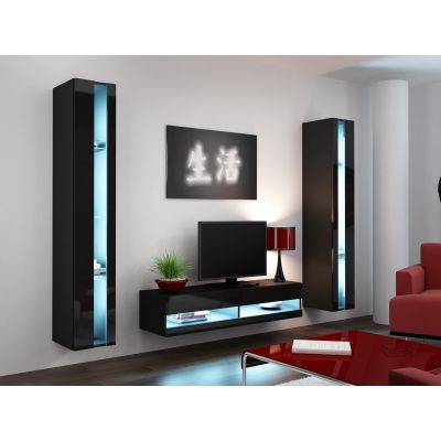 VIGO NEU 180/40/30 Bücherregal schwarz/glänzend schwarz