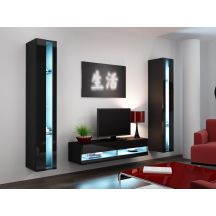 VIGO NEU 180/40/30 Bücherregal schwarz/glänzend schwarz