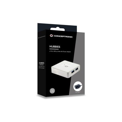 3. Conceptronic HUBBIES03W USB 3.2 Gen 1 (3.1 Gen 1) Micro-B Hubs, 5000 Mbit/s, Weiß