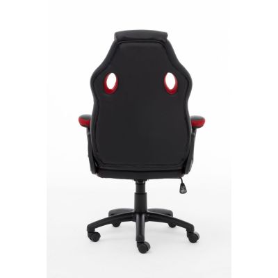 5. Raptor Gaming 437764 Gaming-Stuhl, gepolsterter Sitz, Schwarz, Rot