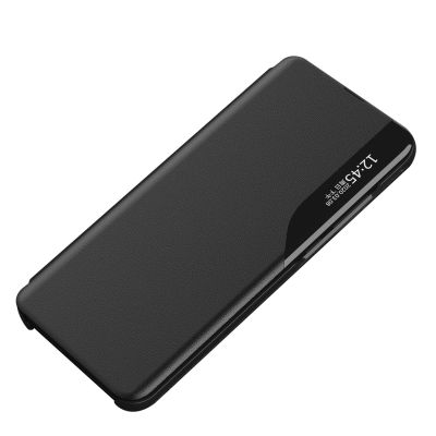 3. Eco Leather View Case, eine elegante Hülle mit Klappe und Ständer für iPhone 16e / 17e – Schwarz