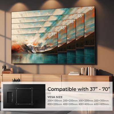 13. MACLEAN Elektrische TV-Halterung über dem Kamin 37"-70" 35 kg mit Fernbedienung MC-891
