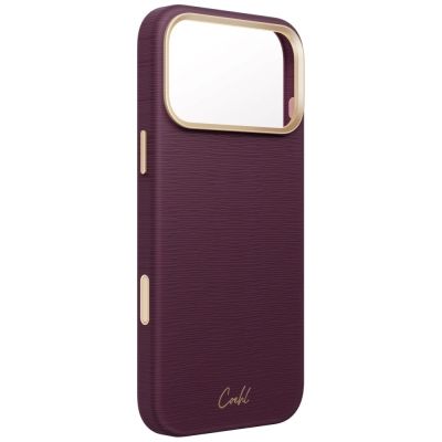 3. Uniq Coehl Mirelle Magnetische Ladehülle für iPhone 18 Pro Max / 17 Pro Max – Burgunderrot