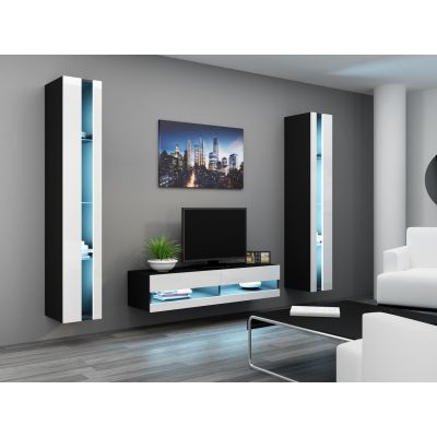 5. TV-Schrank VIGO NEW '140' 30/140/40 schwarz/weiß flach