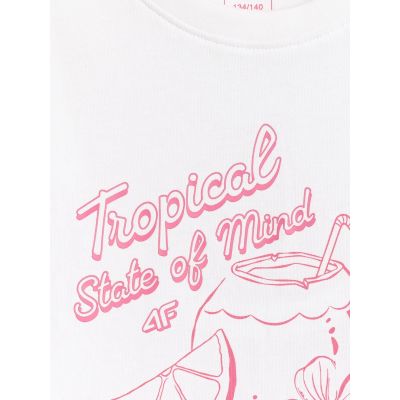 6. Mädchen-Baumwoll-T-Shirt 4F 4FJRSS26TTSHF3983-11S