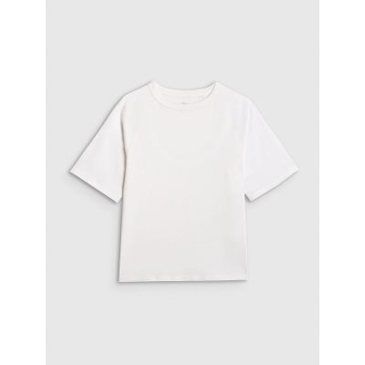 6. Schlichtes Oversize-T-Shirt für Jungen 4F 4FJWAW25TTSHM2411-10S
