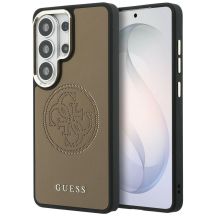 Guess MagSafe-Hülle mit perforiertem Logo für Samsung Galaxy S26 Ultra – Braun