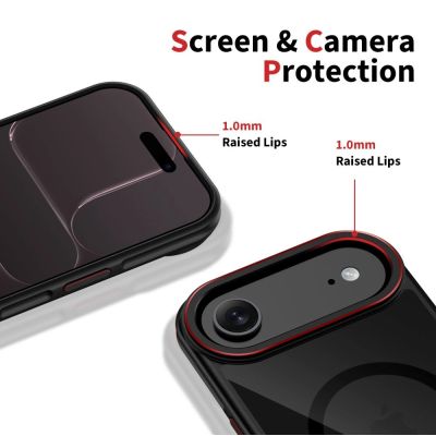 4. Tech-Protect MagHybrid MagSafe Hülle für iPhone Air – Schwarz und Rot