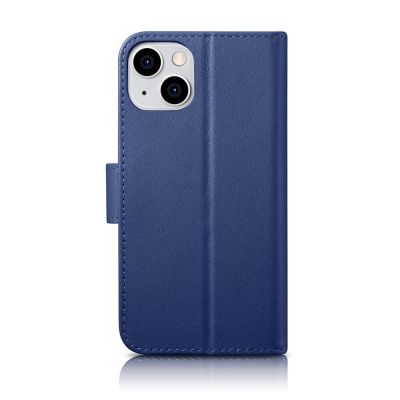 2. iCarer Wallet Case 2in1 Cover iPhone 14 Plus Anti-RFID Leder Flip Case Blau (WMI14220727-BU)