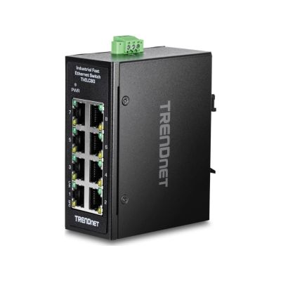 6. Trendnet TI-ELC80 Netzwerk-Switch, unmanaged Fast Ethernet (10/100), Schwarz