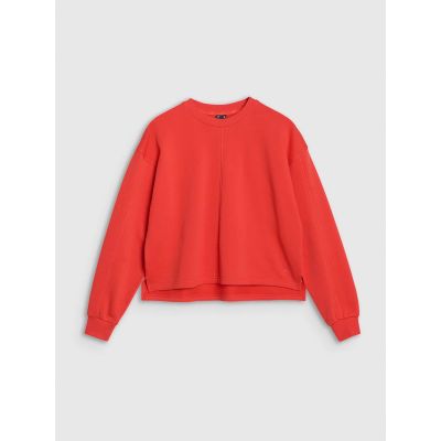 7. Oversize-Sweatshirt ohne Kapuze, offener Reißverschluss, Damen 4F 4FWSS25TSWSF1543-62S